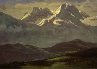 Albert Bierstadt, Summer Snow on the Peaks or Snow Capped Mountains Default Title