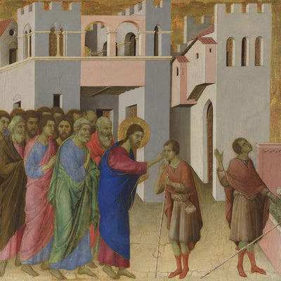 Duccio Di Buoninsegna, Jesus opens the Eyes of a Man born Blind Default Title