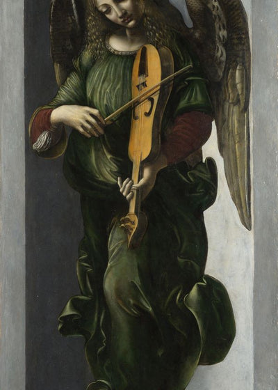 Leonardo Da Vinci An Angel In Green With A Vielle Default Title
