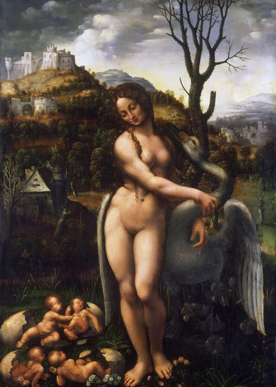 Leonardo Da Vinci Leda And The Swan painting Default Title