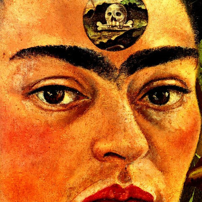 Frida Kahlo, While Thinking of death, Detail the Face Default Title