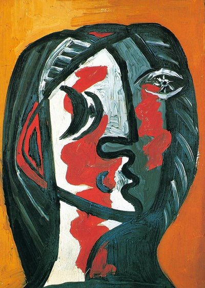 Pablo Picasso 1926 Te de femme en gris et rouge sur fond ocre Default Title