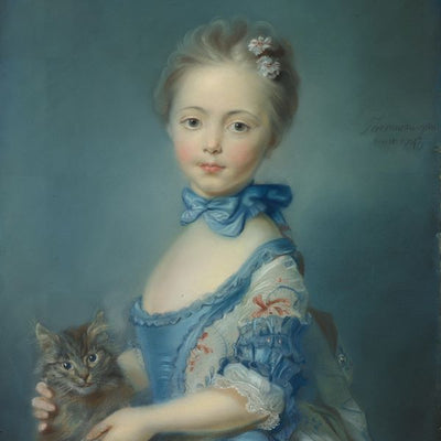Jean Baptiste Perronneau, A Girl with a Kitten Default Title