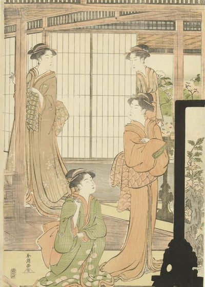 Katsukawa Shuncho Triptych Scene From A Noble Example Of Womanhood artwork Default Title