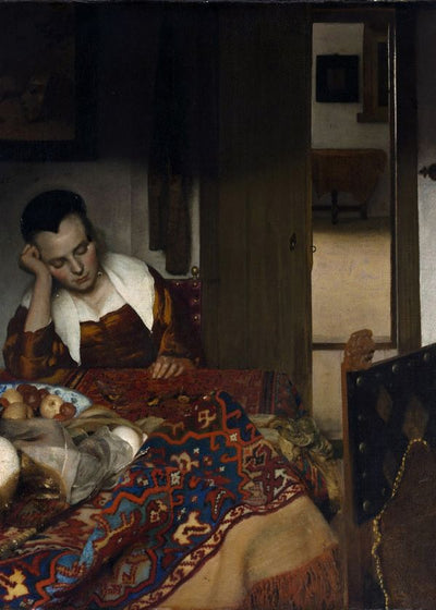 Jan Vermeer Van Delft Tired Young Woman Default Title