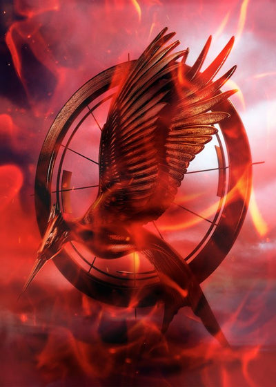 The Hunger Games Mockingjay ptica u plamenu Default Title