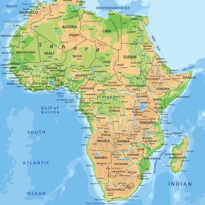 Mapa Afrike i okeani Default Title