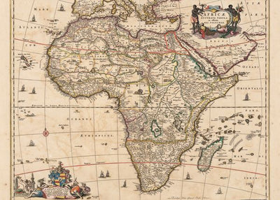 Mapa Afrike iz sedamnaestog veka Default Title