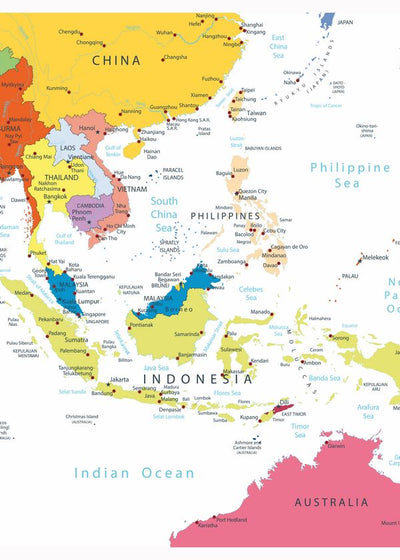 Mape Azije pozadina bela Default Title