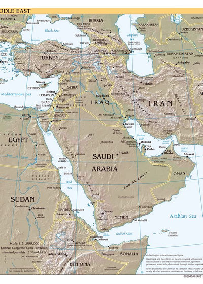 Mape Bliskog Istoka i vodena povrsina Default Title