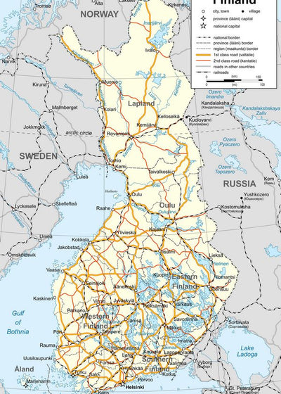 Mape Finska politicka mapa Default Title