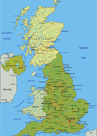 Mape Ujedinjeno Kraljevstvo zelene boje Default Title