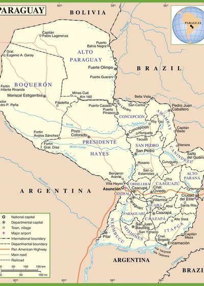 Mape Paragvaj stara Default Title