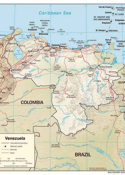 Mape Venecuela reljefna Default Title