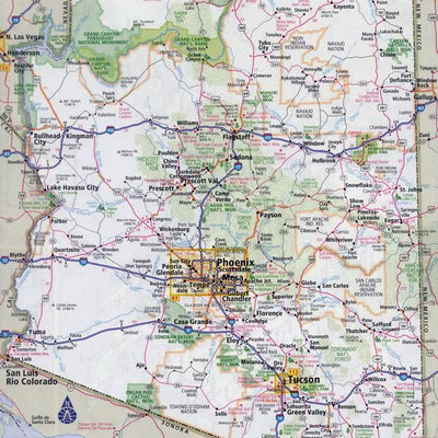 Mape Arizona gradovi i putevi Default Title