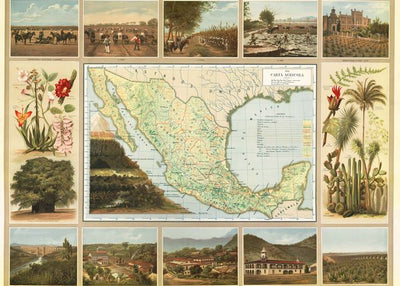 Mape Meksika i hacijende Default Title