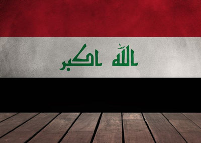 Zastava Iraka i drvena podloga Default Title