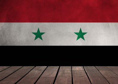 Zastava Sirije i drvena podloga Default Title