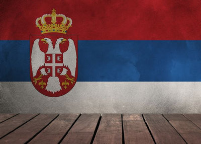 Zastava Srbije i drvena podloga Default Title