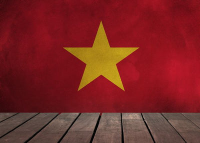 Zastava Vijetnama i drvena podloga Default Title