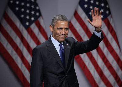 Barack Obama dve Americke zastave Default Title