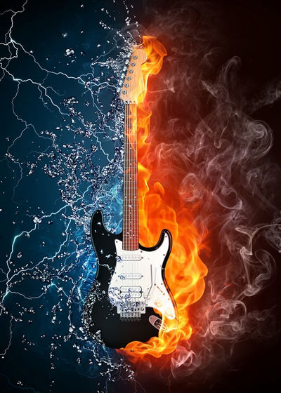 Predmeti u plamenu gitara Default Title