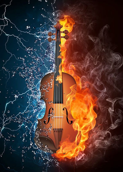 Predmeti u plamenu i violina Default Title