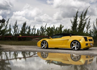 Lamborghini zuti pored vode Default Title