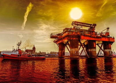 Naftna industrija crvena i sunce Default Title