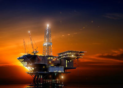 Naftna industrija platforma nocu Default Title