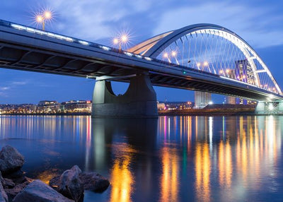 Gradski most osvetljenost nocu Default Title