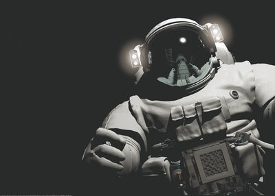 Astronauti crna pozadina Default Title