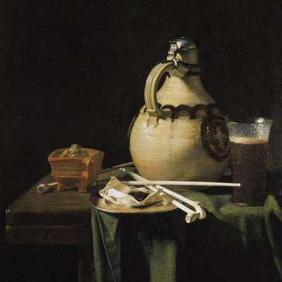 Anraadt, Pieter van, Still life with a clay jug and a pipe Default Title