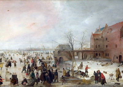 Avercamp, Hendrick, A Scene on the Ice near a Brewery Default Title
