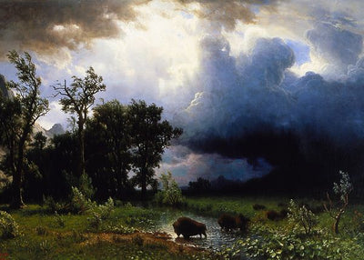 Albert Bierstadt, Buffalo Trail, The Impending Storm Default Title