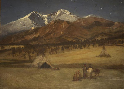 Albert Bierstadt, Indian Encampment, Evening Default Title