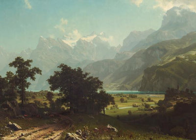 Albert Bierstadt, Lake Lucerne painting Default Title