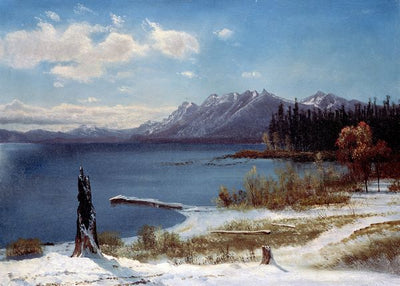 Albert Bierstadt, Lake Tahoe in winter Default Title