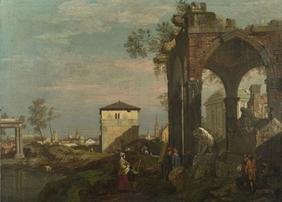 Bernardo Bellotto, A Caprice Landscape with Ruins Default Title