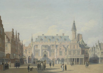 Gerrit Berckheyde, The Market Place and Town Hall, Haarlem Default Title