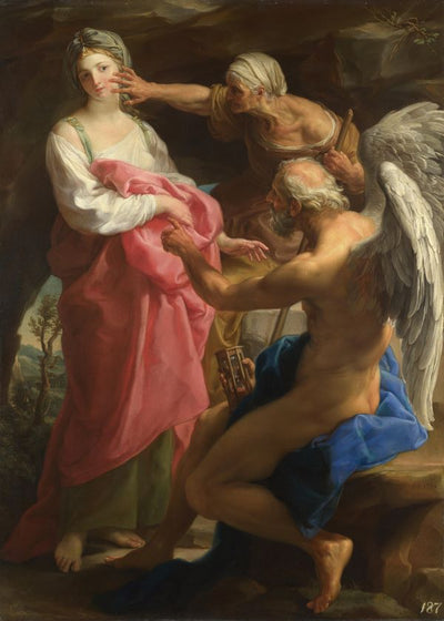 Pompeo Girolamo Batoni Time orders Old Age to destroy Beauty Default Title