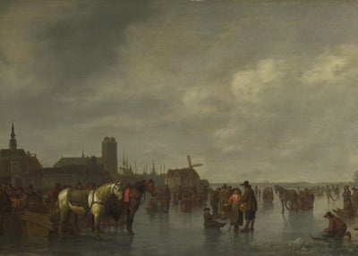 Abraham van Calraet, Scene on the Ice outside Dordrecht Default Title