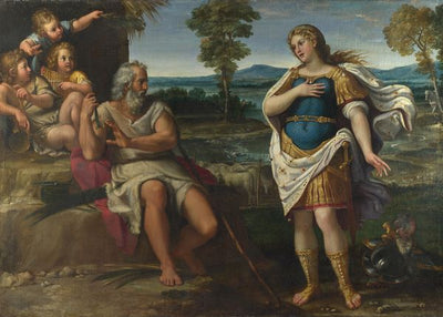 Annibale Carracci, Erminia takes Refuge with the Shepherds Default Title