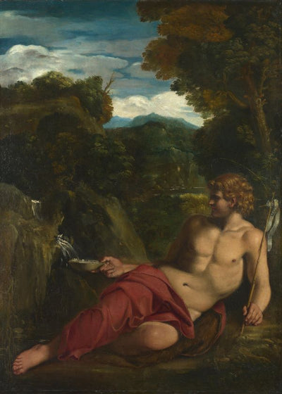 Annibale Carracci Saint John the Baptist seated in the Wilderness Default Title