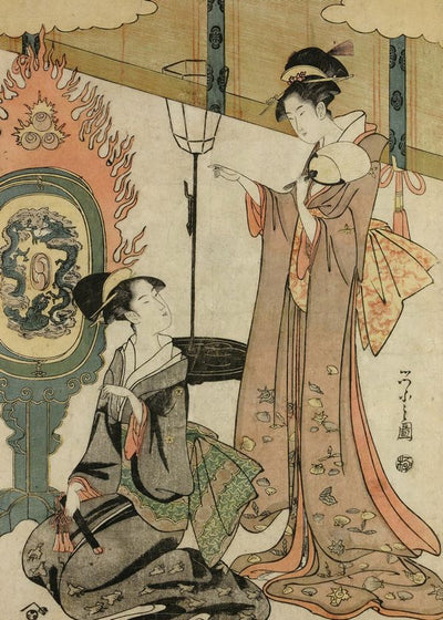 Chobunsai Pentaptih A Modern Version Of The Concert Of Ushiwakamaru And Joruri Hime painting Default Title