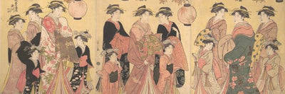 Chobunsai, Triptych Autumn Parade In Yoshiwara Default Title