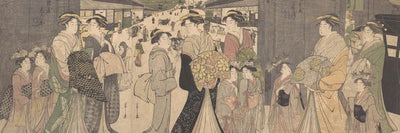 Chobunsai, Triptych Ojra With Its Flowers Have A Large Gate Yoshiwara Default Title