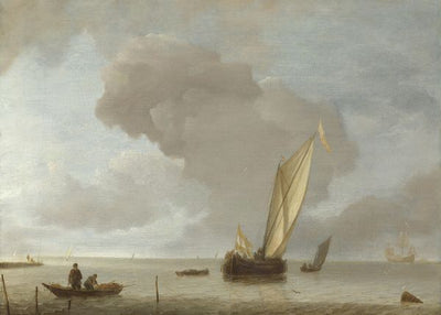 Jan van de Cappelle, A Small Dutch Vessel before a Light Breeze Default Title