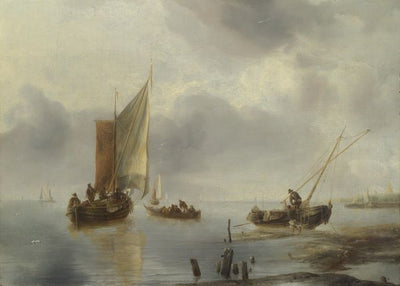 Jan van de Cappelle, A Small Vessel in Light Airs and Another Ashore Default Title