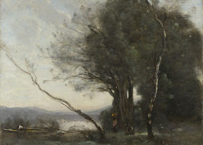 Jean Baptiste Camille Corot, The Leaning Tree Trunk Default Title